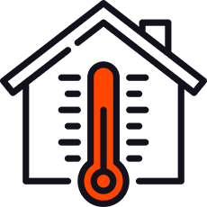 Decor: icon of house temperature guage